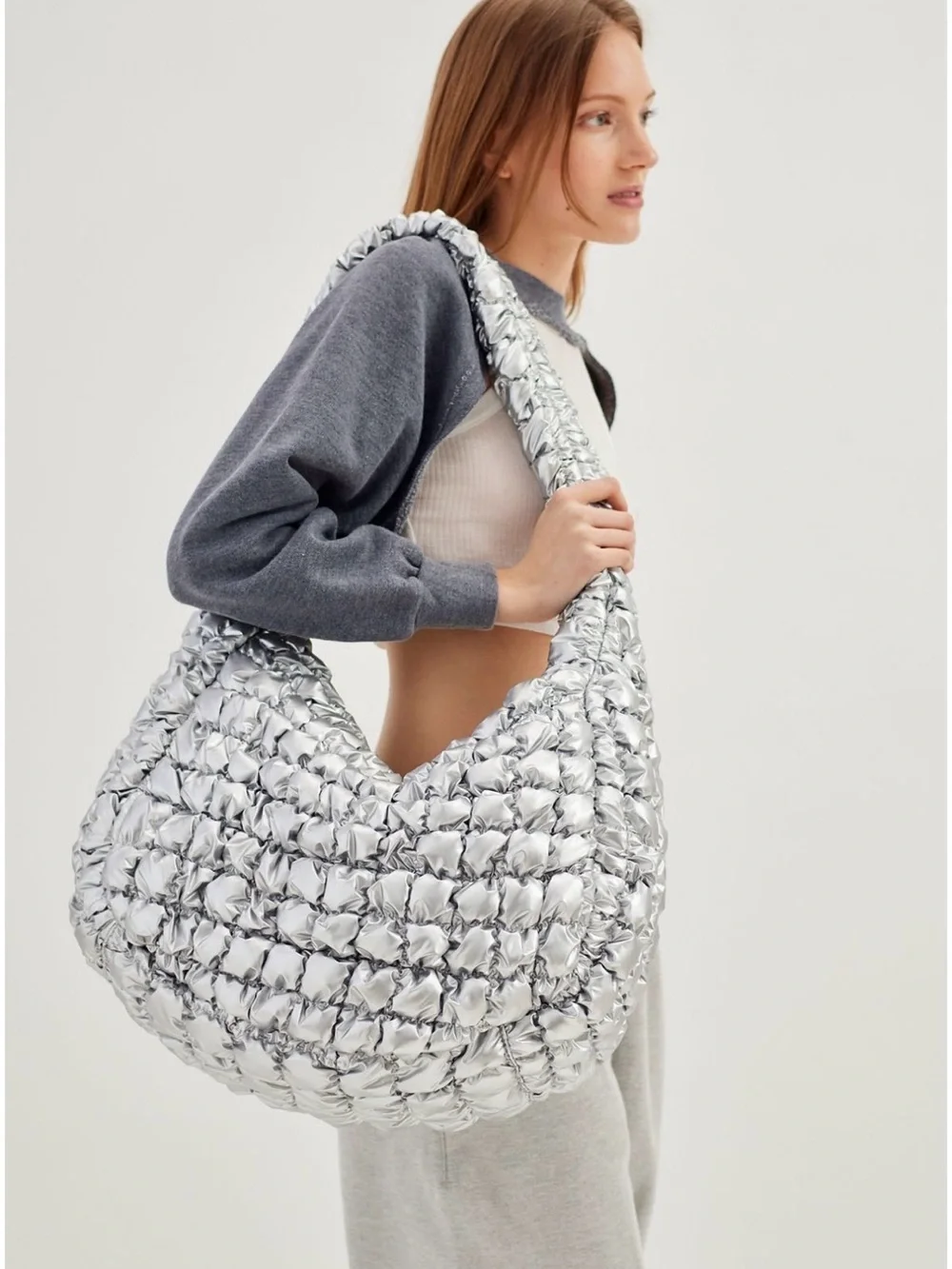 Silence + Noise Elle Bubble Hobo Shoulder Bag *NWOT* + Free Mini Bag